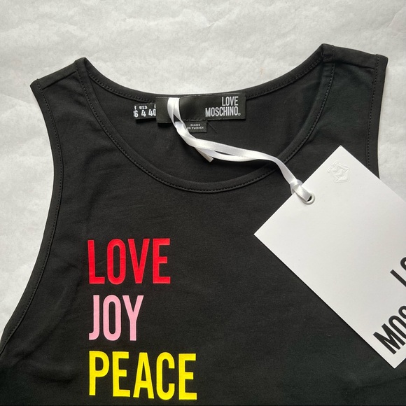 Love Moschino Logo Tank Top Black - Picture 10 of 10